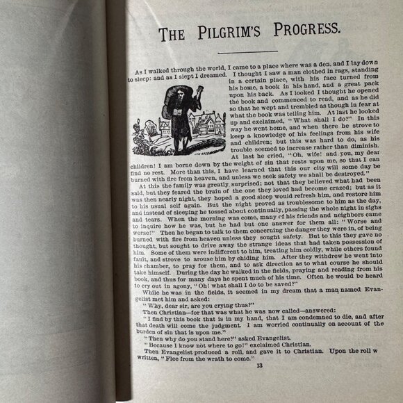 The Pilgrims Progress By John Bunyan Young Peoples Ed. Illustrated Religious - Picture 9 of 14